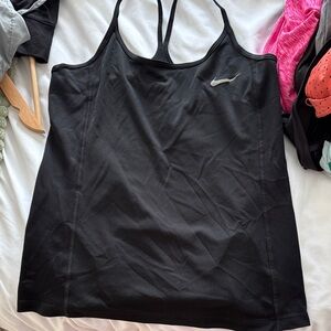 Nike Women's Black Top with White Logo
